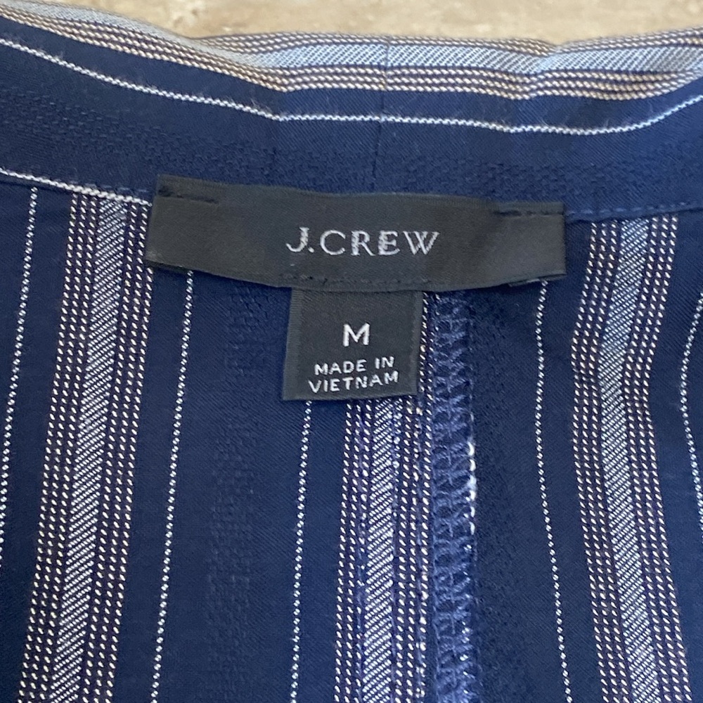 J.Crew Striped Blue Women's 2 piece pant suit, Excellent Condition, - Picture 6 of 16
